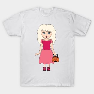 Pink Princess 1 Halloween Girl Sticker T-Shirt